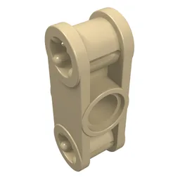 Technic Axle and Pin Connector Perpendicular 3L with Centre Pin Hole / Tan