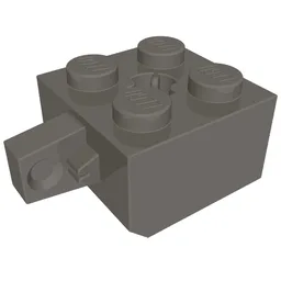 Hinge Brick 2 x 2 Locking with 1 Finger Vertical and Axle Hole [X Opening] / Dark Bluish Gray