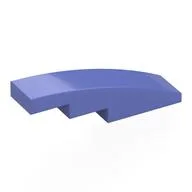Brick Curved 4 x 1 No Studs [Stud Holder with Symmetric Ridges] / Blue Violet