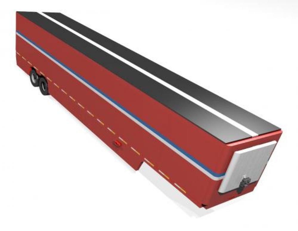 Lego 1:18 scale Red Reefer Semi Truck Trailer without powerfunctions motors