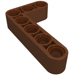 Technic Beam 3 x 5 L-Shape Thick / Reddish Brown