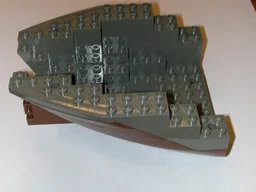 Boat, Hull Small Stern 14 x 12 x 5 1/3 with Dark Gray Top (6052 / 6053)