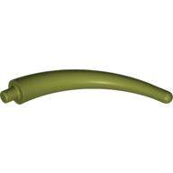Lego Animal Body Part / Plant, Tail / Claw / Horn / Branch / Tentacle, End Section / Olive Green