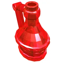 Equipment Flask with Handle / Trans-Red