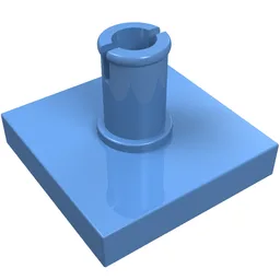 Tile Special 2 x 2 with Top Pin / Medium Blue