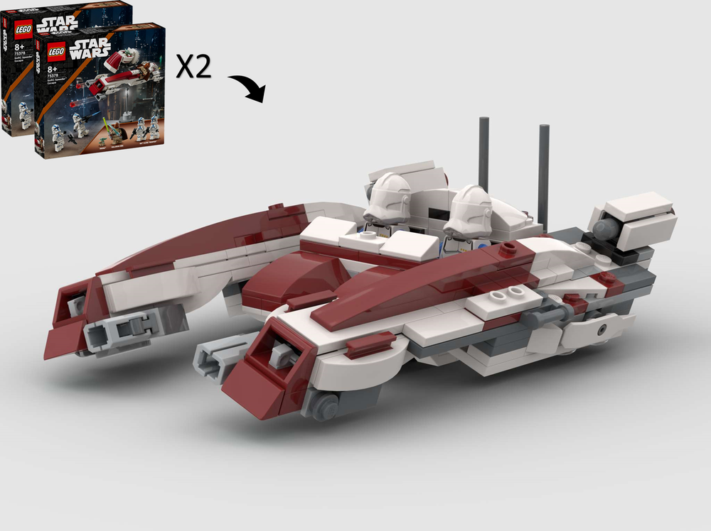 Lego Clone Scout Speeder - Alternate Build of 2 x 75378 BARC Speeder Escape