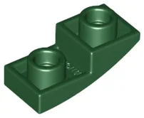 Brick Curved Inverted 2 x 1 / Dark Green