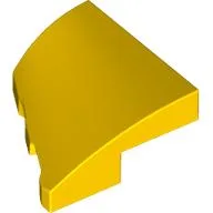 Brick Wedged, Curved 2 x 2 with Stud Notch Right / Yellow
