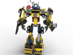 6 in 1 Construction Robot with vehicles