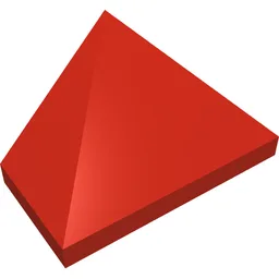 Brick Sloped 45° 2 x 1 Triple with Hollow Underside / Red