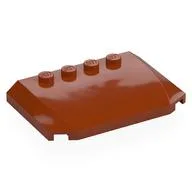 Brick Wedged, Curved Triple 4 x 6 x 2/3 with 4 Studs / Dark Orange