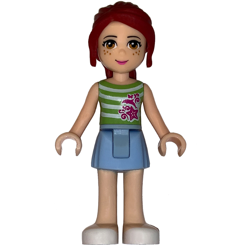 Lego Mia - White/Lime Top, Bright Light Blue Skirt