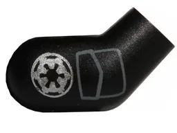 Arm, Right with Silver SW Imperial Logo and Dark Bluish Gray Pocket Pattern