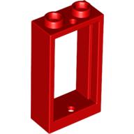 Lego Window 1 x 2 x 3 Flat Front / Red