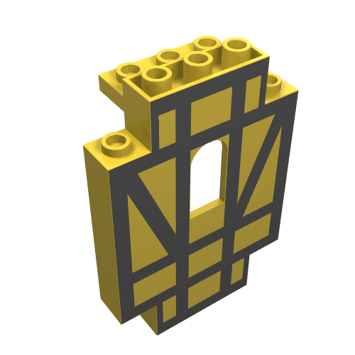 Lego Panel 2 x 5 x 6 Wall with Black Stripes Print