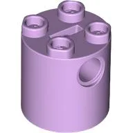 Brick Round 2 x 2 x 2 Robot Body, Axle Holder '+' Orientation / Lavender