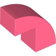 Brick Curved 1 x 2 x 1 2/3 with 1 Cutout / Coral