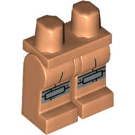 Lego Hips and Nougat Legs with Metal Plate Knee Pads with Rivets Print / Nougat