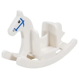 Rocking Horse with Blue Bridle, Black Eyes Print