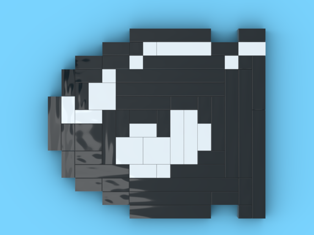 Lego Pixel Art Bullet Bill