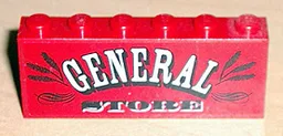 Stickered Assembly 6 x 1 x 2 with 'GENERAL STORE' Pattern (Sticker) - Set 6765
