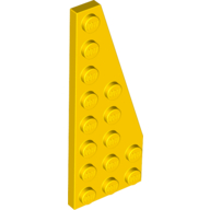 Lego Wedge Plate 8 x 3, 22° Right / Yellow