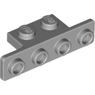 Bracket 1 x 2 - 1 x 4 [Rounded Corners at Bottom, Square Corners at Top] / Light Bluish Gray