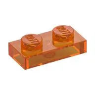 Plate 1 x 2 / Trans-Orange