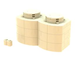 Upscaled 1x2 Log Profile Brick