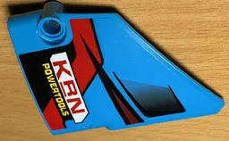 Technic, Panel Fairing #13 Large Short Smooth, Side A with 'KRN POWERTOOLS' Red, Vent and Red, Black and Dark Red Lines Pattern (Sticker) - Set 42077