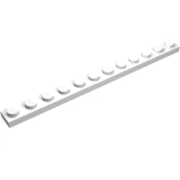Plate 1 x 12 / White