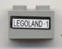 Brick 1 x 2 with 'Legoland-1' Pattern (Sticker) - Set 3442