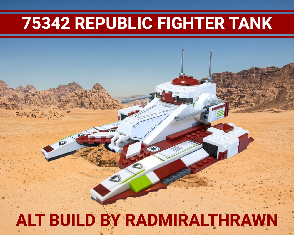 Lego Alt Built 75342 Republic Fighter Tank - No Extra Parts!