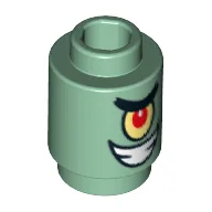 Brick Round 1 x 1 with One Eye and Gritted Teeth Print (Plankton)