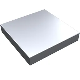 Tile 2 x 2 with Groove / Metallic Silver