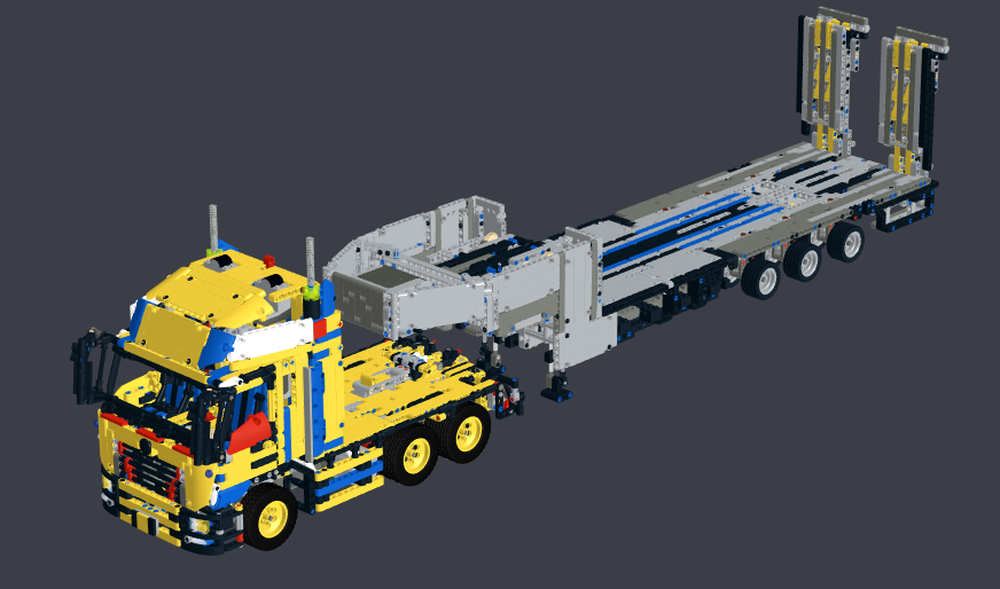 Lego MOC - LKW - Zugmaschine mit Tieflader 2.0