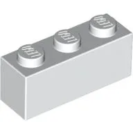 Brick 1 x 3 / White