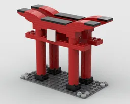 Japanese Torii Gate - Mini LEGO MOC Building Instructions