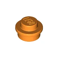 Plate Round 1 x 1 with Solid Stud / Orange