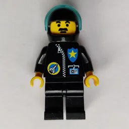Security Guard, Space Port, Black Jacket, Black Helmet with Visor