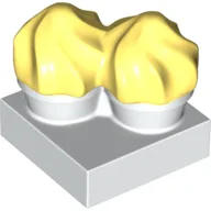 Duplo Food, Two Cakes on Plate Yellow / White