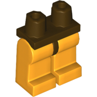 Lego Hips and Bright Light Orange Legs / Dark Brown