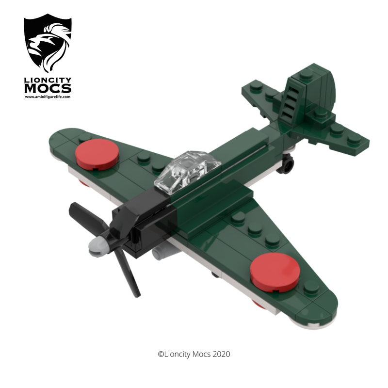 Lego A6M Zero Fighter WWII Mini Aircraft MOC