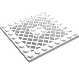 Plate Special 8 x 8 with Grille [No Hole in Center] / White