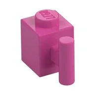 Brick Special 1 x 1 with Handle / Medium Dark Pink