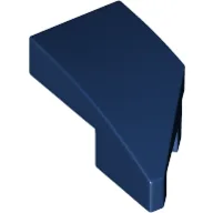 Brick Wedged, Curved 2 x 1 with Stud Notch Left / Dark Blue
