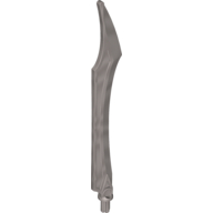 Lego Large Figure Weapon Blade, Curved Tip with Axle / Flat Silver