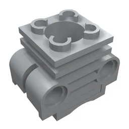 Technic Engine Cylinder without Side Slots, with Bottom Slots / Light Bluish Gray