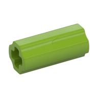 Lego Technic Axle Connector Smooth [with x Hole + Orientation] / Lime