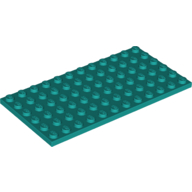 Lego Plate 6 x 12 / Dark Turquoise